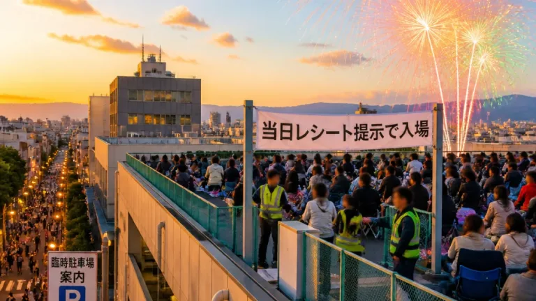 前橋花火：前橋リリカ屋上を開放、当日レシートで入場に変更