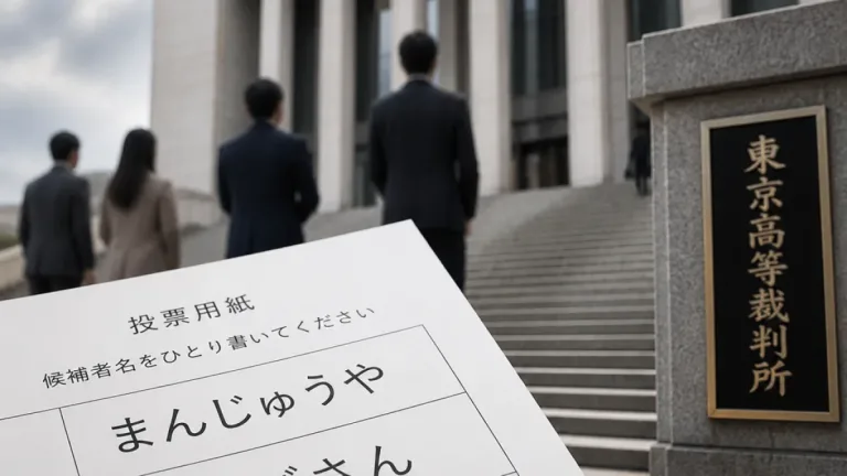 「まんじゅうや票」めぐる争い、9月3日判決へ