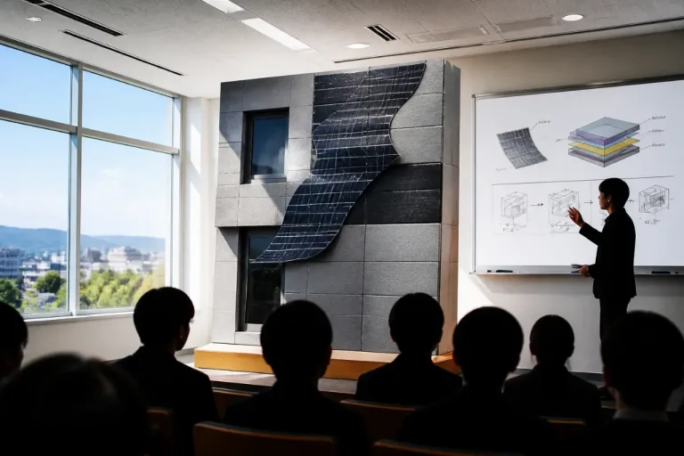 松江の島根大で次世代太陽電池開発者が講演、地域導入の視点で示された可能性