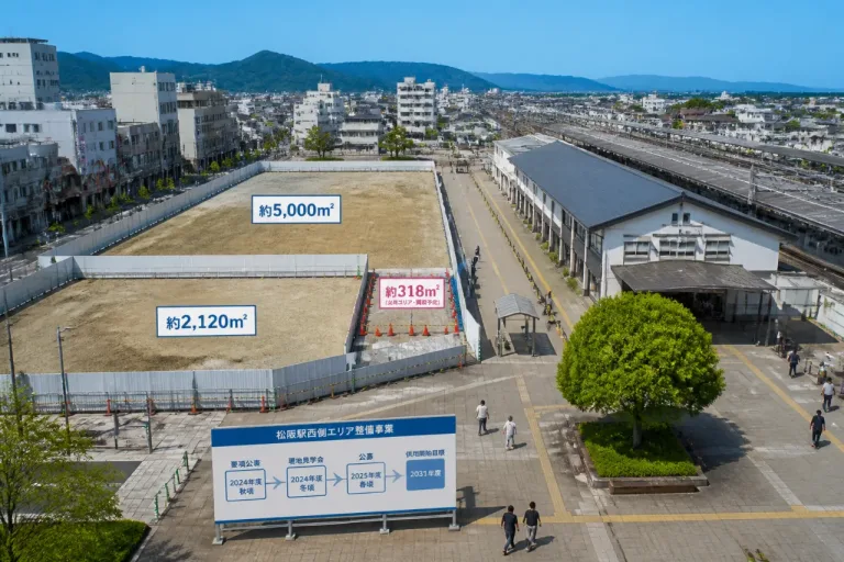 松阪駅西地区の民間エリア、二分割で参入促進へ 市が提案要項案を提示