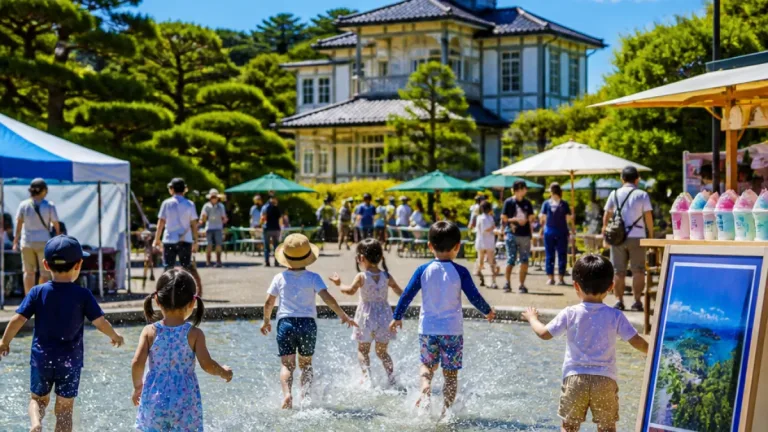 松島離宮で水遊び拡充、夏の無料フェス開幕