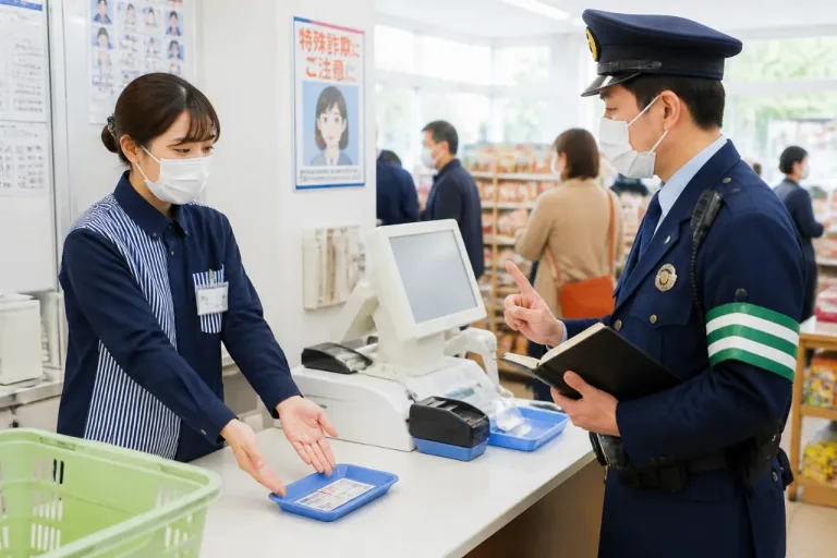 松山でコンビニと連携 高額電子マネー購入を止める防犯訓練実施