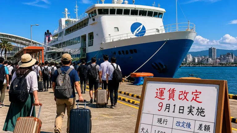 松山発着の松山―呉・広島航路、９月に運賃値上げへ