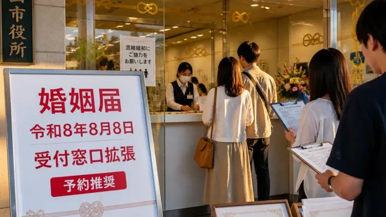 松山、令和８年８月８日に婚姻届受け入れ態勢を強化