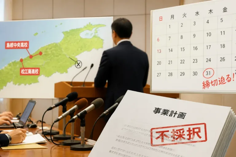 文科省の高校改革採択で島根は２校のみ 県がスケジュールと制度に疑問