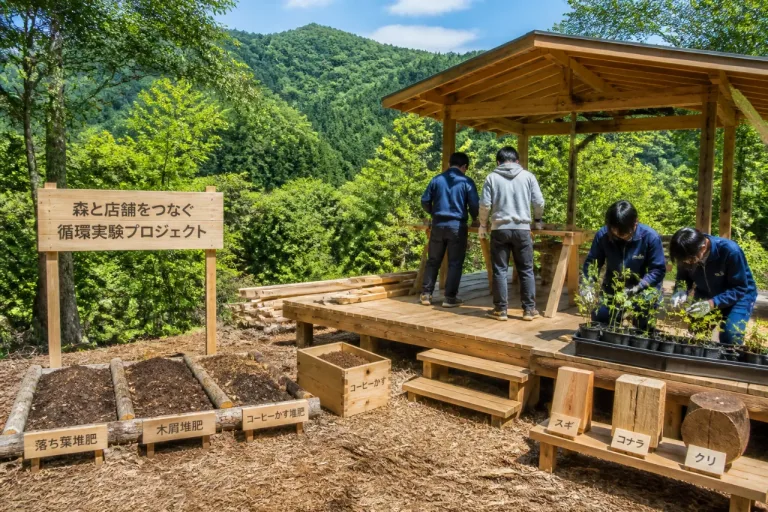 みなかみで間伐材活用を試す「森のスターバックス」始動