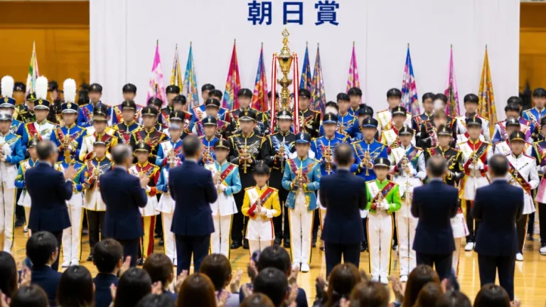 水戸の石川小と大成女子高が茨城マーチングで朝日賞を受賞