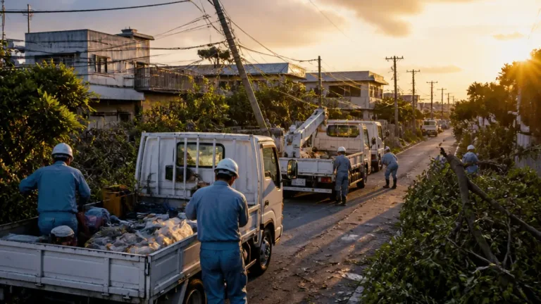 宮古島で依然約8,760戸が停電 沖縄電力が本島から作業員派遣へ