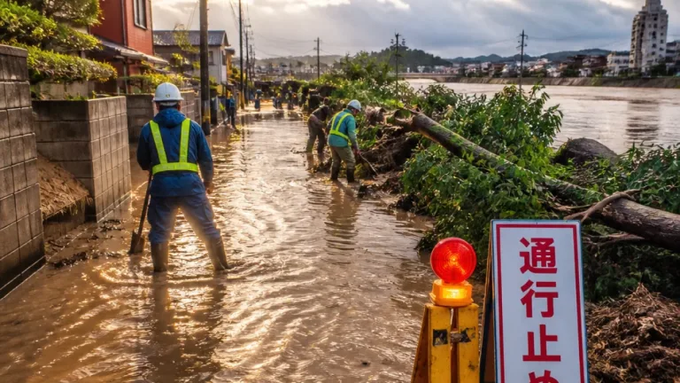 宮崎県内で大雨続き、道路冠水や土砂流出で交通混乱が広がる