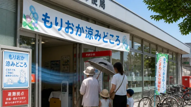 盛岡市が郵便局を暑熱避難施設に指定 「もりおか涼みどころ」協定締結
