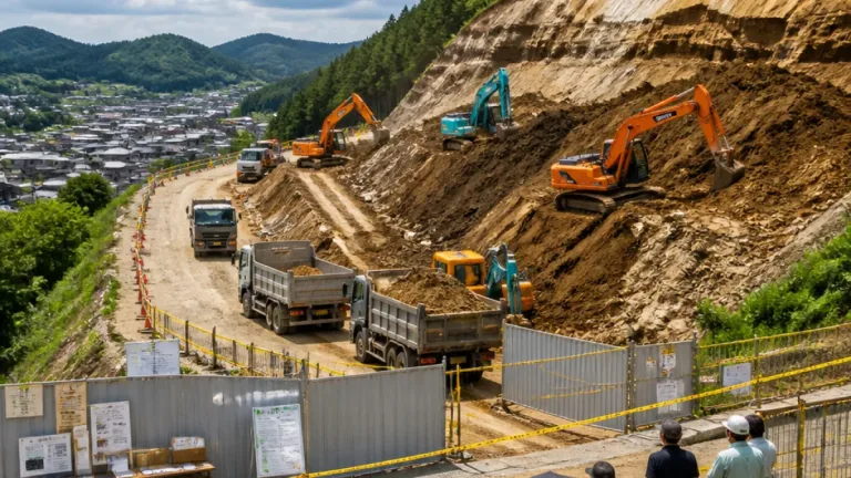 崩壊危険の盛り土、三重県が初の行政代執行に着手