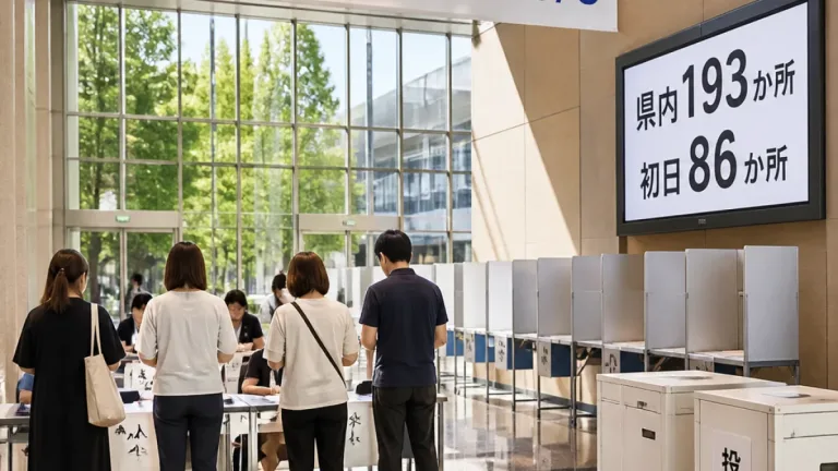 県知事選の期日前投票が始まる 193カ所で手続き、8日まで実施