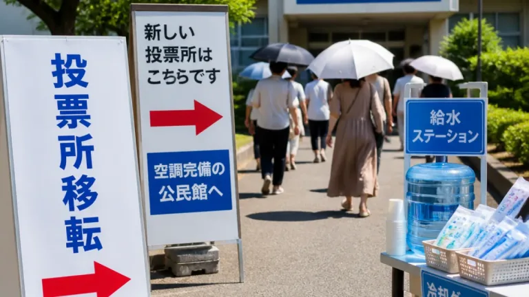 長野県内の猛暑で投票所を廃止・移転 住民の安全と投票環境に影響