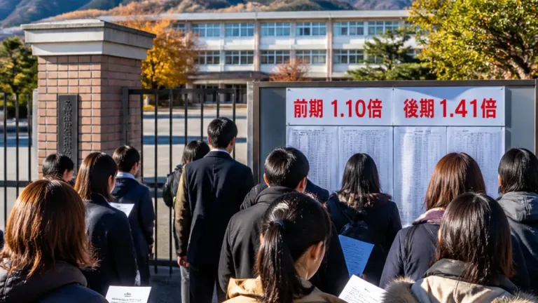 来春公立高入試、前期1.10倍・後期1.41倍に