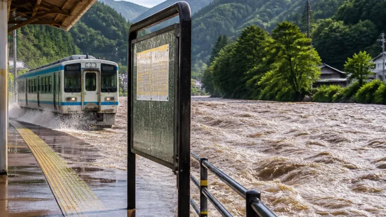 長野県北部で大雨 大糸線・飯山線に運休相次ぐ
