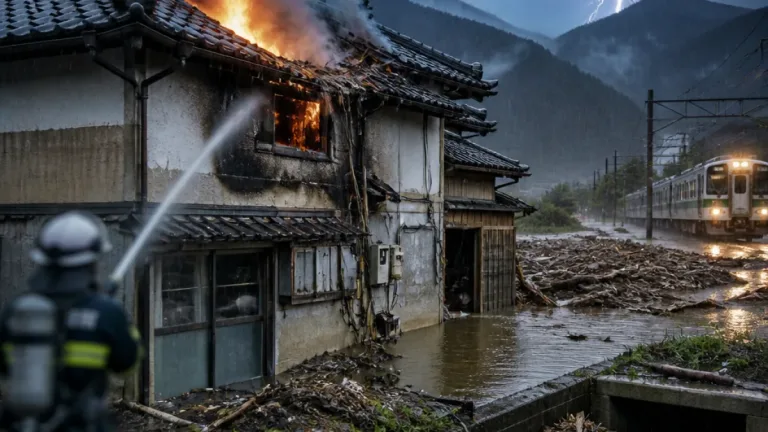 長野県内で激しい雷雨、落雷による住宅火災や床上浸水が発生