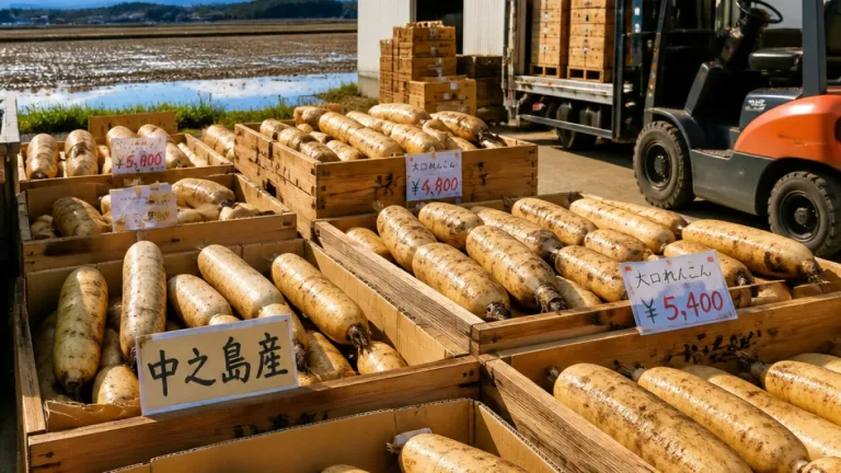 長岡の特産「大口れんこん」出荷始まる 味と食感に期待