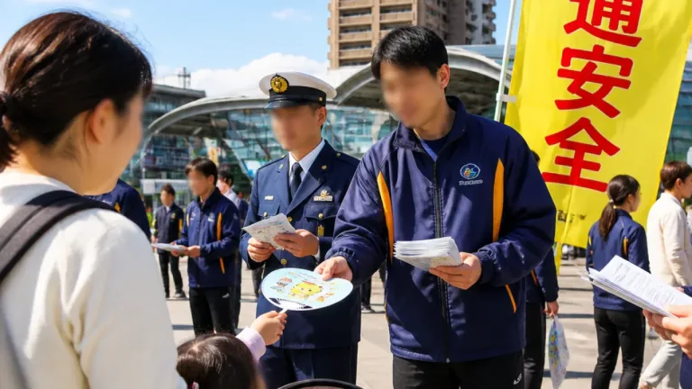 長岡で五十嵐圭選手が一日署長に 夏休みの交通安全を呼びかけ