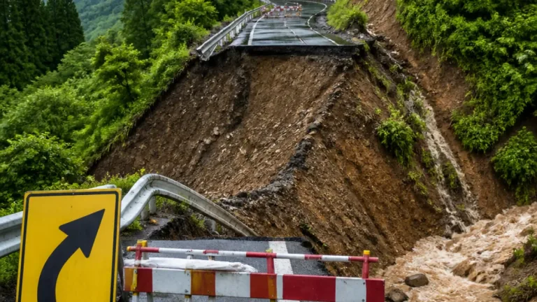 長岡・山古志で県道が一部崩落 通行止めで生活・交通に影響