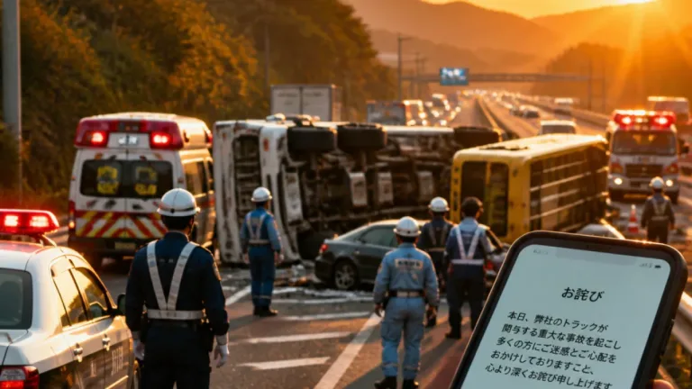 長崎自動車道での多重事故を受け運送会社が謝罪、地域の安全対策に影響