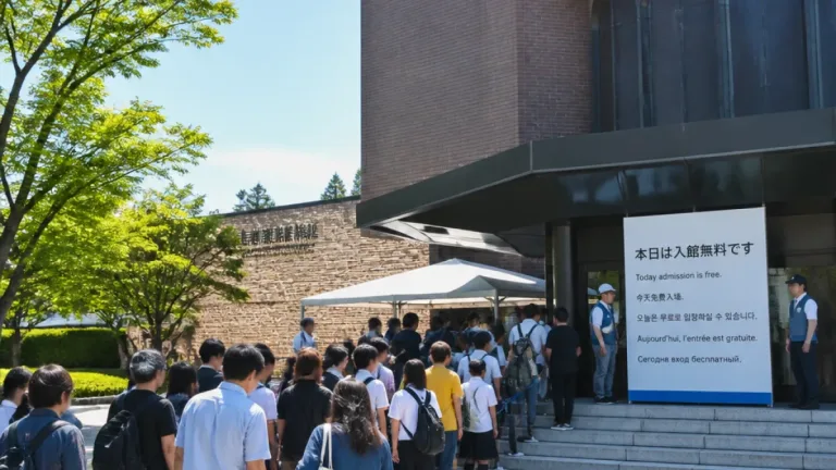 原爆資料館の無料開放 来館者と海外客が示す意義