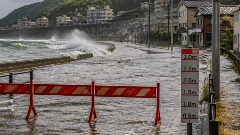 沿岸で潮位が高まる見込み 低地浸水に注意を