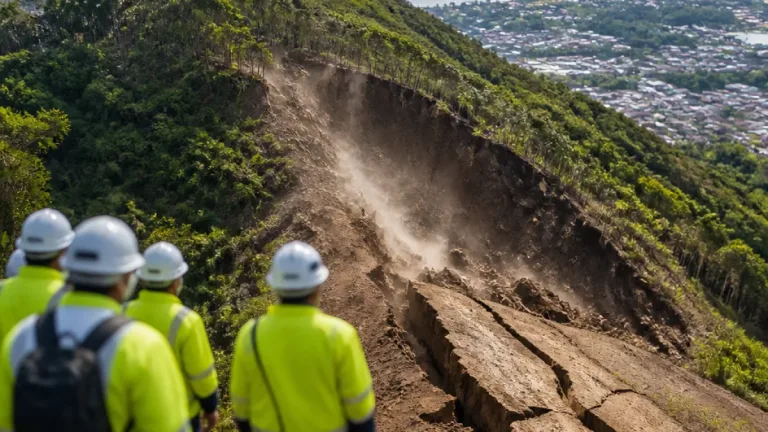 午後1時5分の地震、長崎で震度4 眉山で表層剥離確認