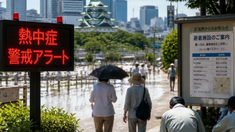 名古屋で連続猛暑日、熱中症警戒アラートが発令 こまめな対策を呼び掛け