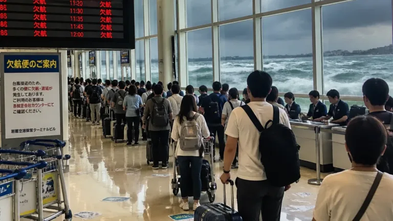 那覇で空の便欠航と買いだめ 市民・観光客に影響拡大