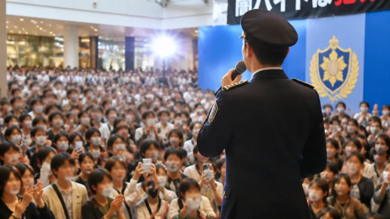 中村敬斗選手が警察広報官に就任 柏で“闇バイト”根絶を呼びかけ