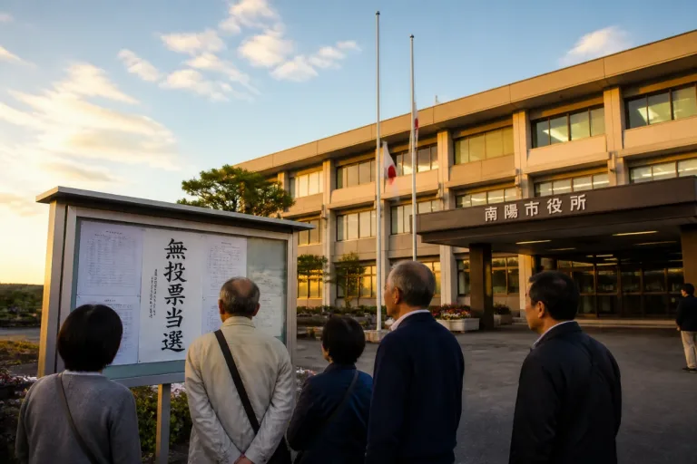 南陽市長選 新人・柴田正人氏が無投票で初当選
