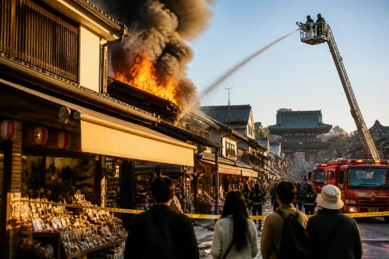 成田参道沿いの火災で祇園祭中止 参拝客・商店に影響広がる