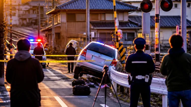 踏切付近で撮影巡り車を後退させ殺害図った疑いで男逮捕