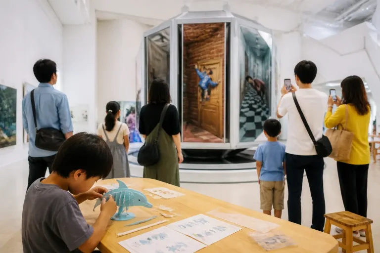 那須とりっくあーとぴあで“回る”をテーマに夏季特別展、体験型ワークも展開