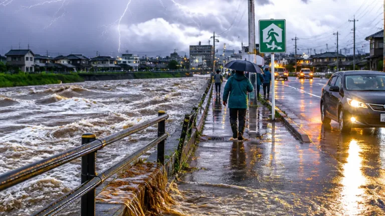 30日、雷を伴う激しい雨 土砂災害と河川増水に警戒を