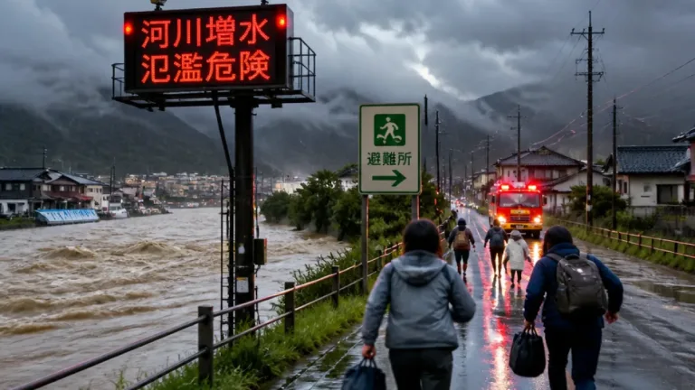 大雨で新潟にレベル4警報、早期の避難と河川監視を呼びかけ