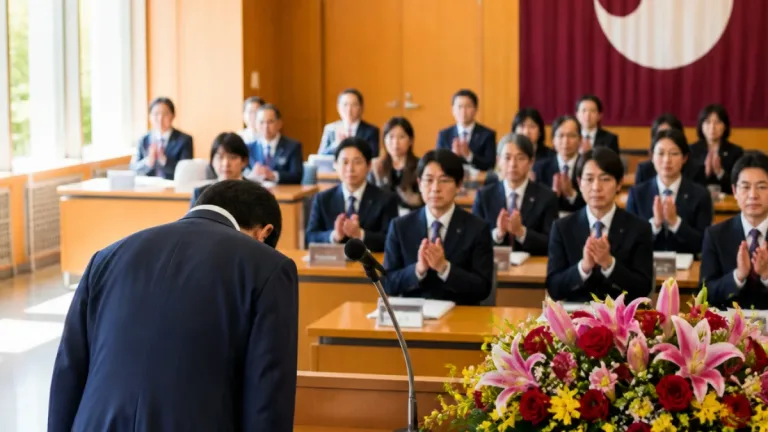 奈良県副知事が退任、県庁で謝辞と決意表明