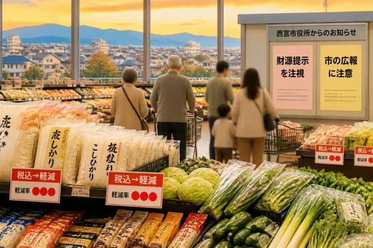 西宮の暮らしに直結する「食料品減税」 財源提示求める声と地域での影響