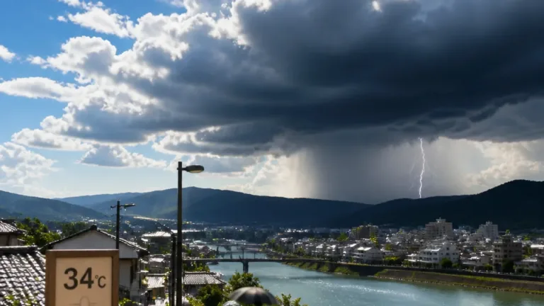 午後を中心ににわか雨、四万十で34℃予想 短期的な高温と不安定な天気続く