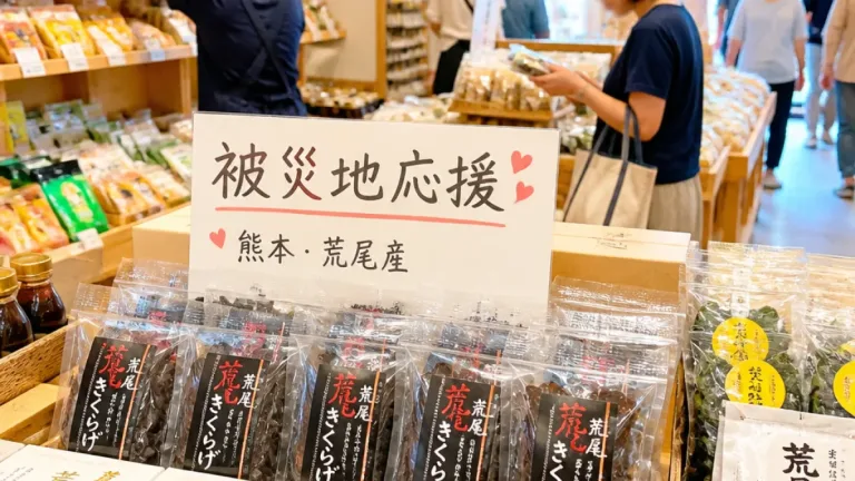 沼津・くるら戸田が熊本・荒尾の被災品を販売し支援