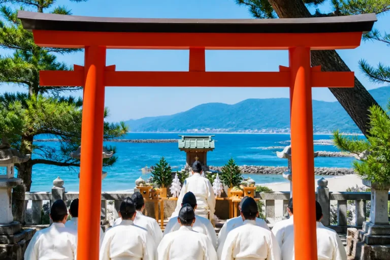 沼津・戸田の御浜海水浴場、諸口神社で海開き神事 安全祈願行う