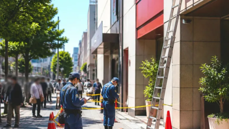 沼津・大手町でビル外装の装飾品が歩道に落下 けが人なし