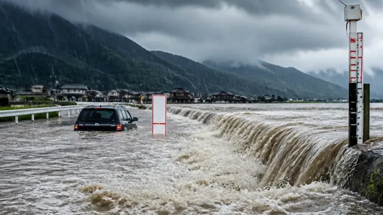 入善付近で記録的短時間大雨、周辺で厳重な警戒続く