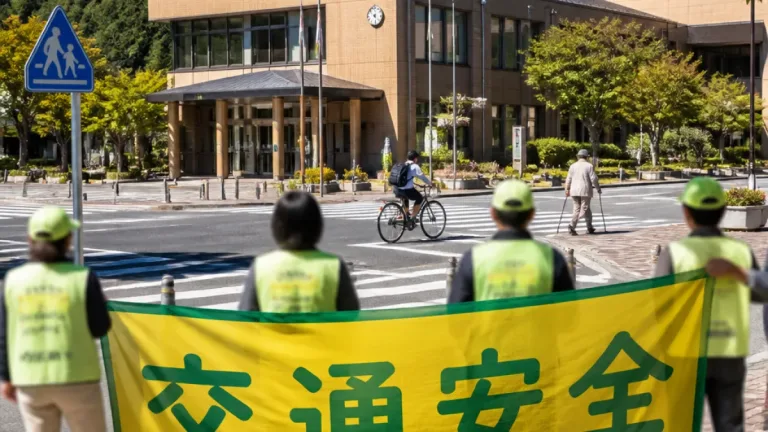 邑智3町に交通安全横断幕寄贈 協会再編受け地域啓発を強化