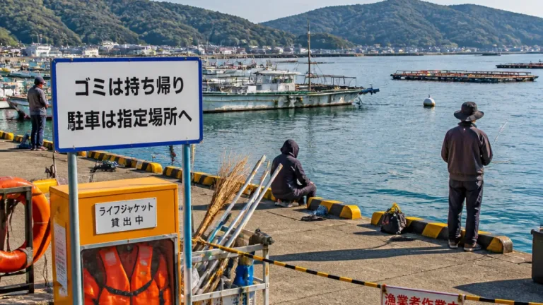 大分の漁港利用で県が釣り人にマナー徹底を呼びかけ