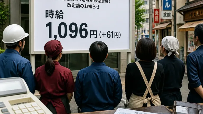 大分県の最低賃金、時給を６１円上積みし１０９６円に答申