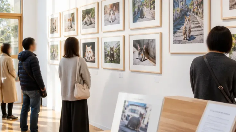 岡山の“ご当地ねこ”も登場 岩合光昭さん写真展が市内で開幕