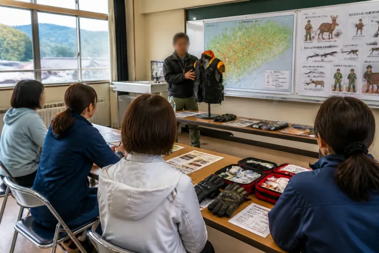 女性向け研修で狩猟の基礎を解説 岡山県、実務担い手の裾野拡大目指す