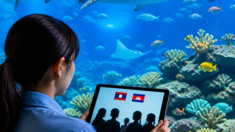 沖縄美ら海水族館、海外の子どもへ遠隔授業を実施
