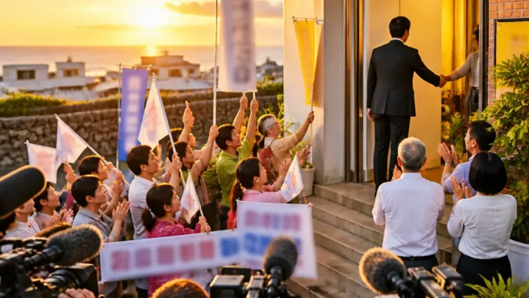 沖縄知事選で立民代表が玉城陣営を激励、支持表明の波紋